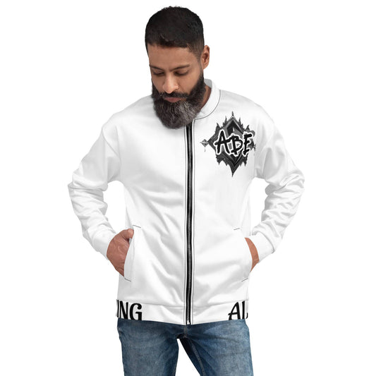 Add a little zing to your wardrobe with this vibrant All-Over Print Bomber Jacket. Wear it on a basic t-shirt, or layer it on top of a warm hoodie—it’ll look great either way. This is mens and women wear with style and the latest hip-hop fashion. Unisex so anyone can wear with confidence. so be quick to grab yourself one! ABE All Black Everything Unisex Bomber Jacket.