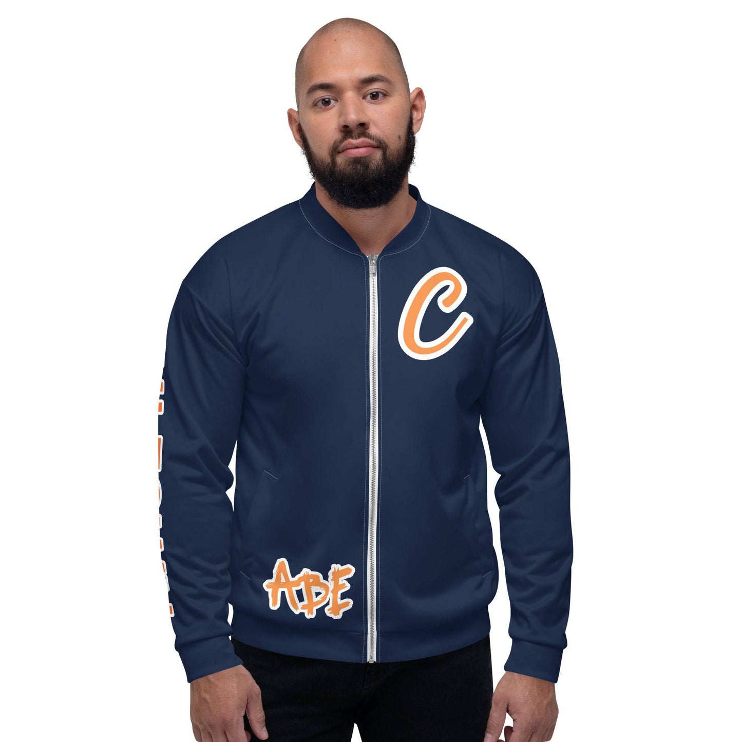 ABE Brings you your favorite Bears Football team in stlye with this All-Over-Print Unisex Bomber jacket. Team Colors popping vibrant with flavor. The Monsters of the Midway Jacket will have the crowd watching you more than the game. With a brushed fleece inside, and a relaxed unisex fit, this Bomber Jacket is just the stuff of your dreams, so be quick to grab yourself one! ABE Bears Football Unisex Bomber Jacket.