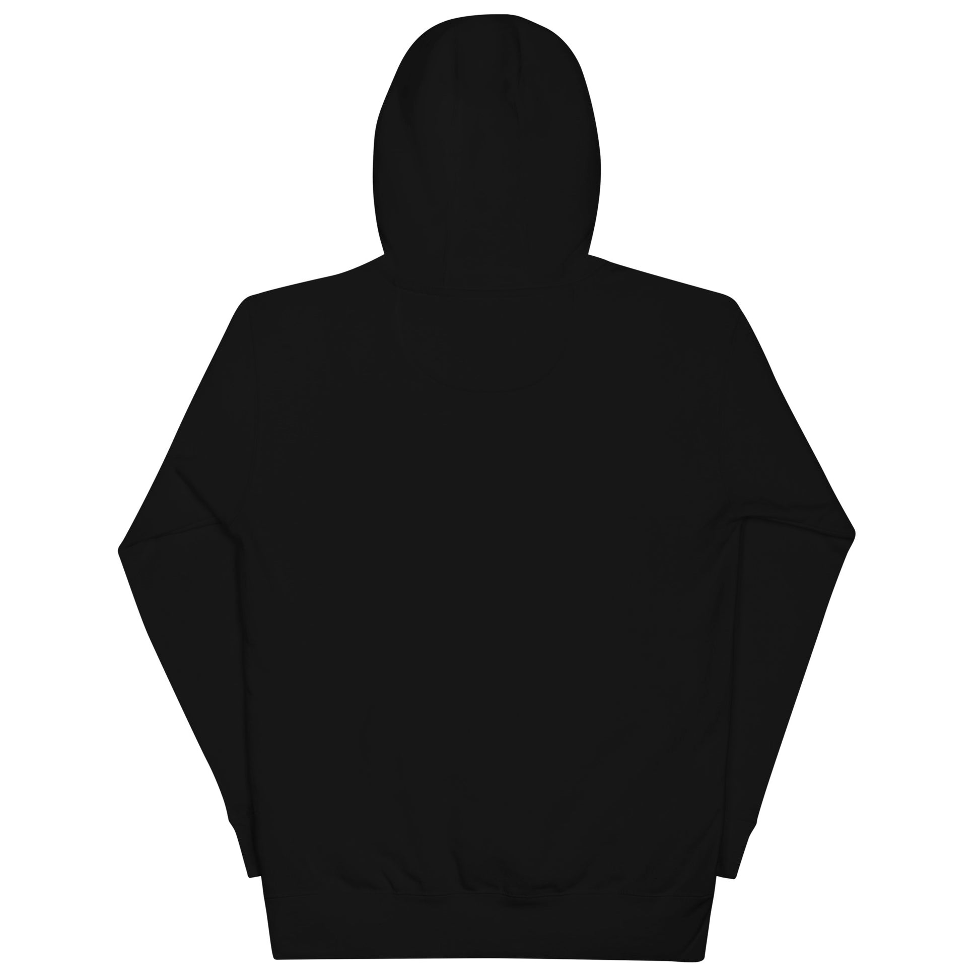 ABE Grey Embroidered Hoodie features a sleek black design, perfect for cozy evenings and stylish streetwear.